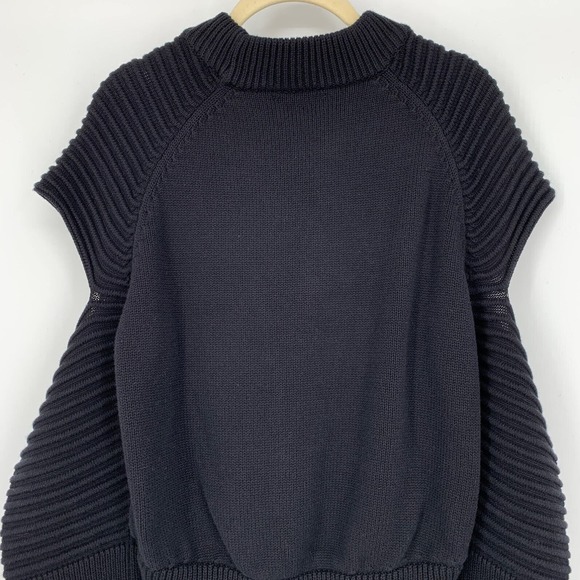 Asilio Size Small The Reckoning Knit Sweater Cutout Ribbed Textured Black - Picture 6 of 10